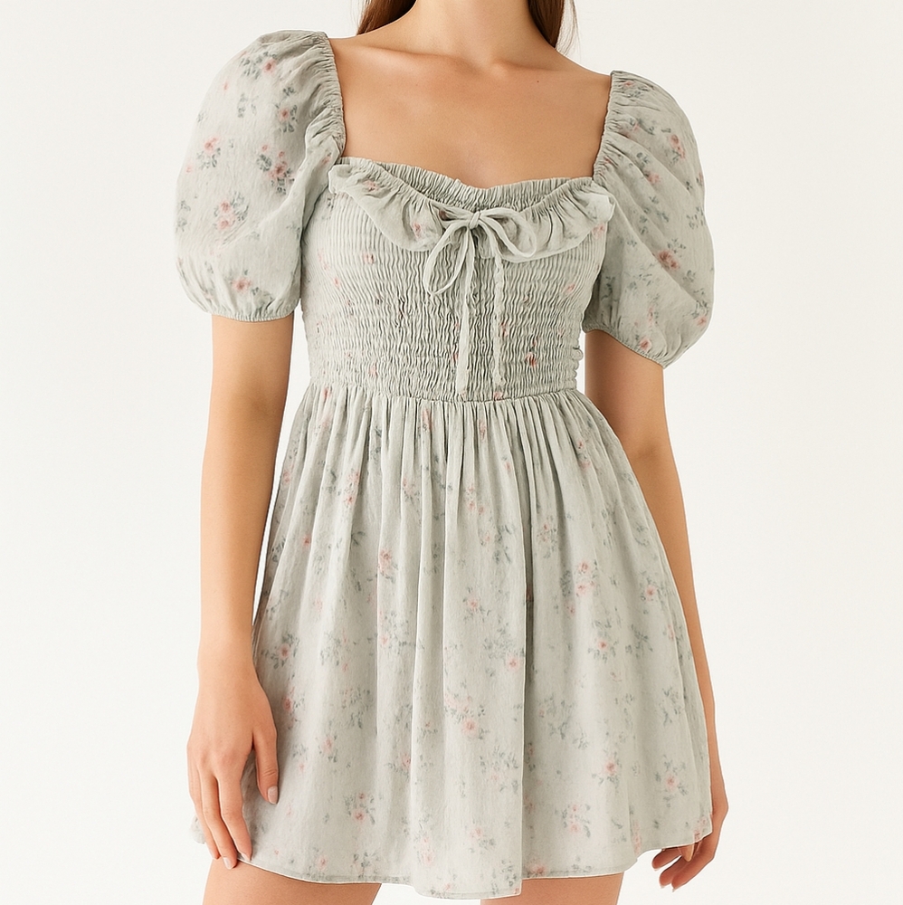 A&F Emerson Floral Puff Sleeve Mini Dress
